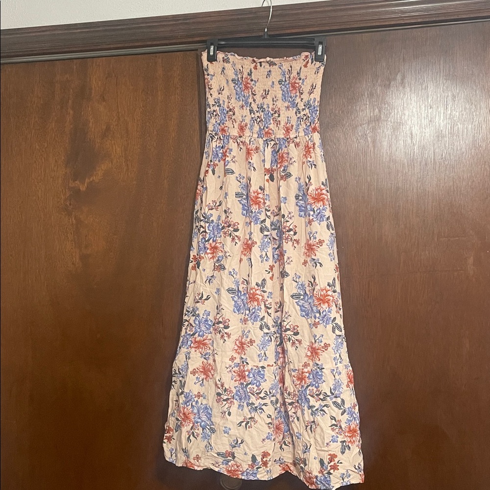 Floral Strapless Maxi Dress